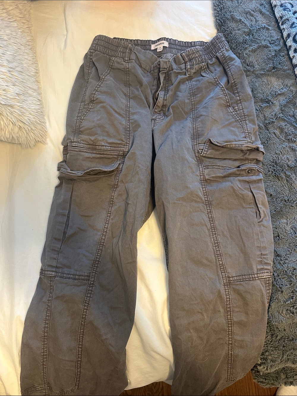 Women’s grey cargo pants from garage
